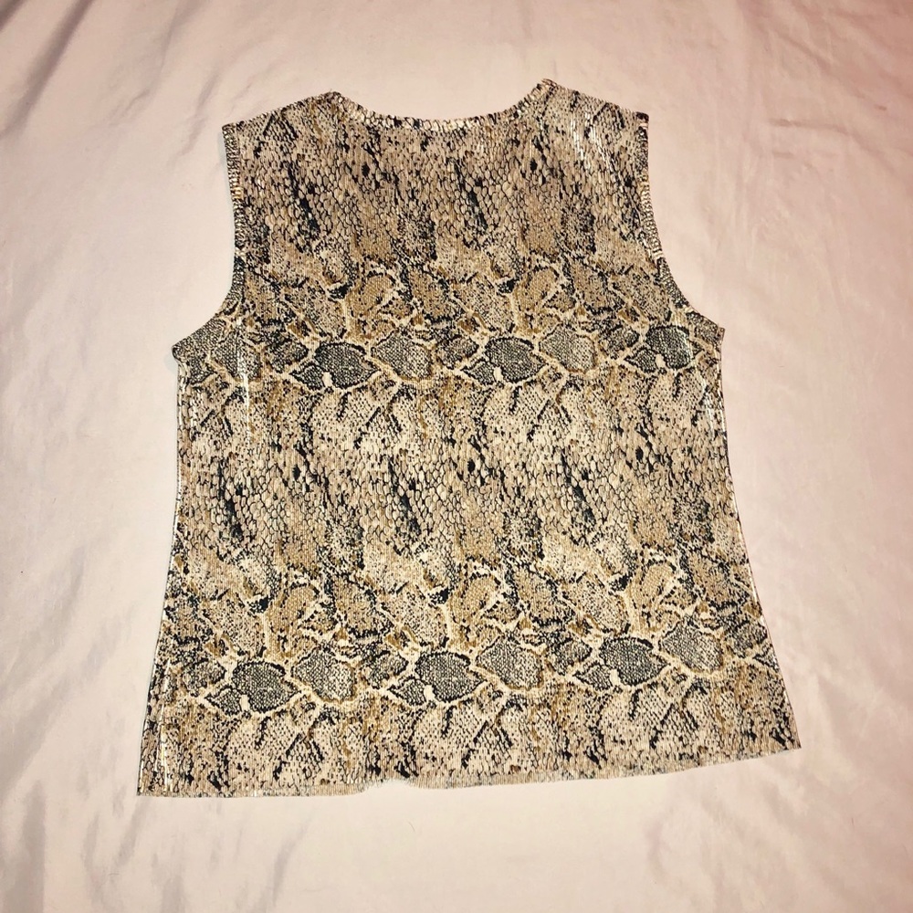 Patterned Silk Tank Top - Picture 2 of 2